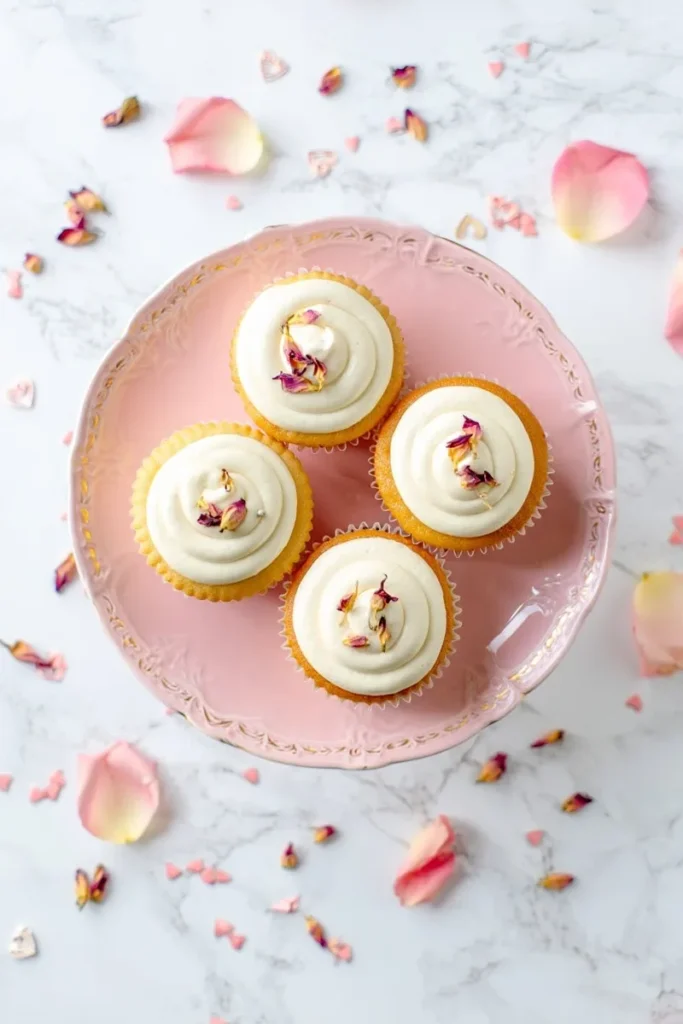 20 Valentine's Day Cupcakes That'll Make Anyone Fall Hard 21 Rose Petal Decorated Vanilla Cupcakes