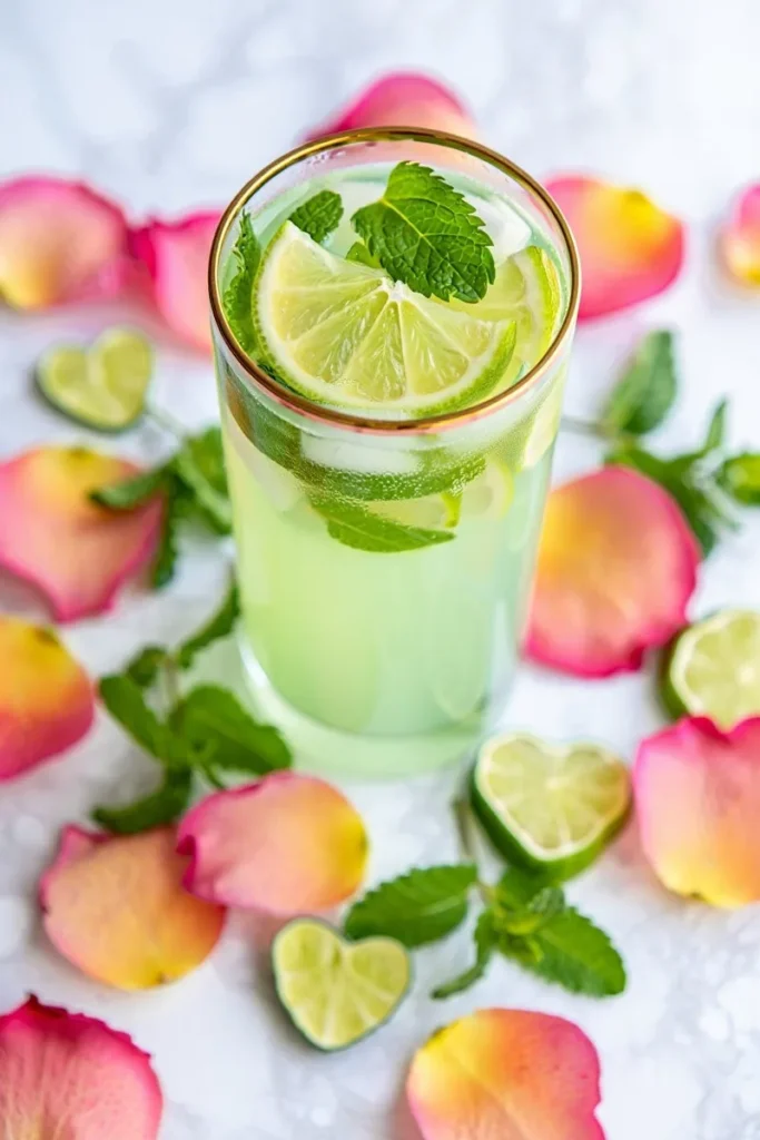 20 Valentine's Day Drinks That'll Make Your Toast Extra Special 3 Rose Water Lime Mint Fizz