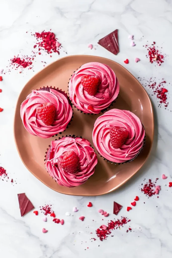 20 Valentine's Day Cupcakes That'll Make Anyone Fall Hard 7 Ruby Chocolate Raspberry Swirl Cupcakes
