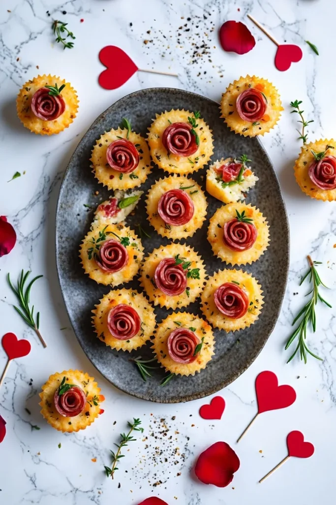 20 Valentine's Day Baking Ideas That'll Make Your Kitchen Smell Like Love 10 Salami Rose Topped Savory Muffins