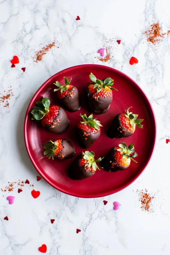 20 Chocolate Covered Strawberries That'll Make Your Valentine's Day Extra Sweet 8 Spicy Cayenne Dark Chocolate Strawberries