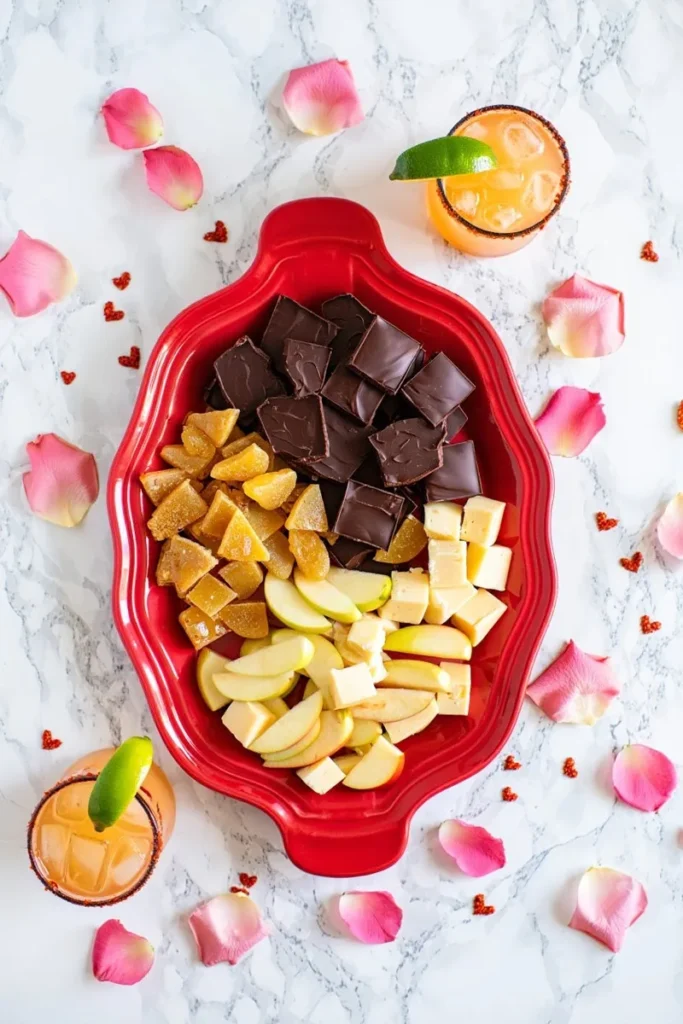 Spicy Sweet Board fiery red platter