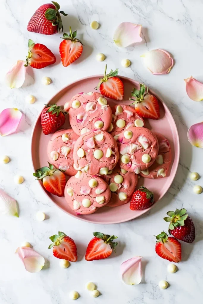 Strawberry Cake Mix Cookies