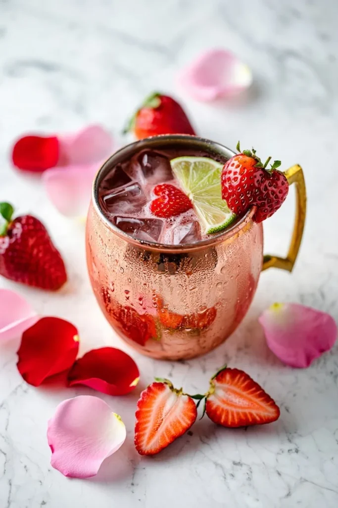 20 Valentine's Day Drinks That'll Make Your Toast Extra Special 17 Strawberry Moscow Mule Mocktail
