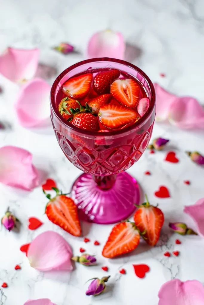 20 Valentine's Day Drinks That'll Make Your Toast Extra Special 4 Strawberry Rose Love Potion