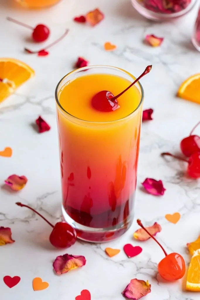 20 Valentine's Day Drinks That'll Make Your Toast Extra Special 8 Sweetheart Sunrise Mocktail