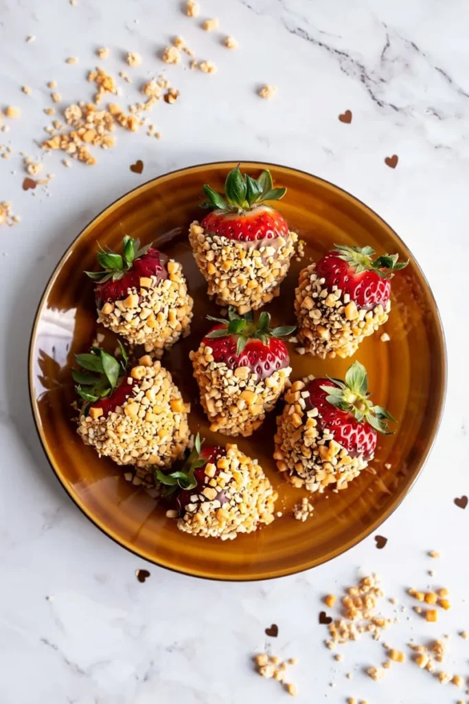 20 Chocolate Covered Strawberries That'll Make Your Valentine's Day Extra Sweet 5 Toffee Bit Crusted Strawberries