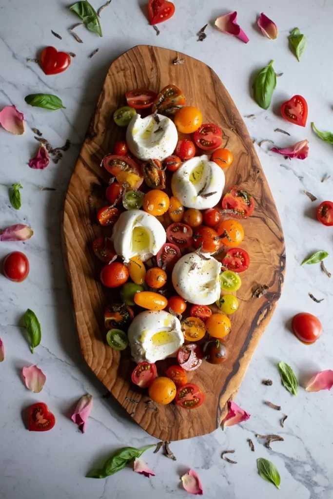 TruffleInfused Burrata with Heirloom Tomato Confit