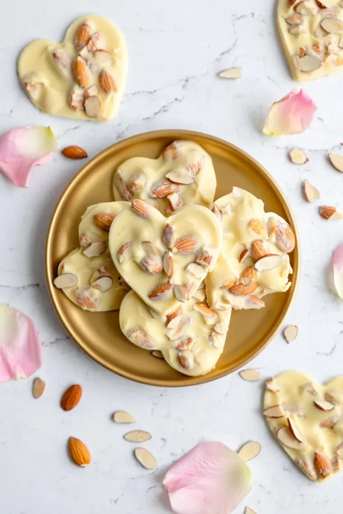 White Chocolate Almond Hearts