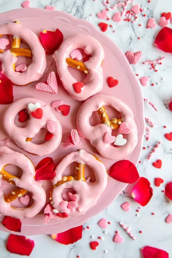 20 Easy Valentine's Day Snacks That'll Keep the Love Flowing All Day 4 Yogurt Covered Pretzels Pink