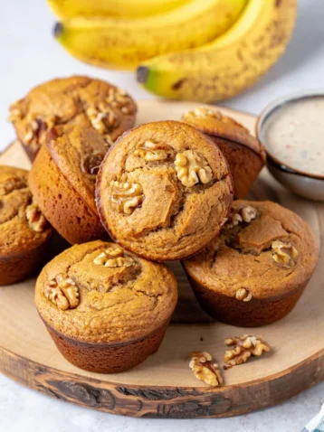 Sourdough Discard Banana Muffins 2 Sourdough Banana Muffins