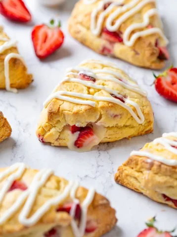 Fresh Strawberry Cream Cheese Scones: The Ultimate High Tea Treat 6 Strawberry Scones