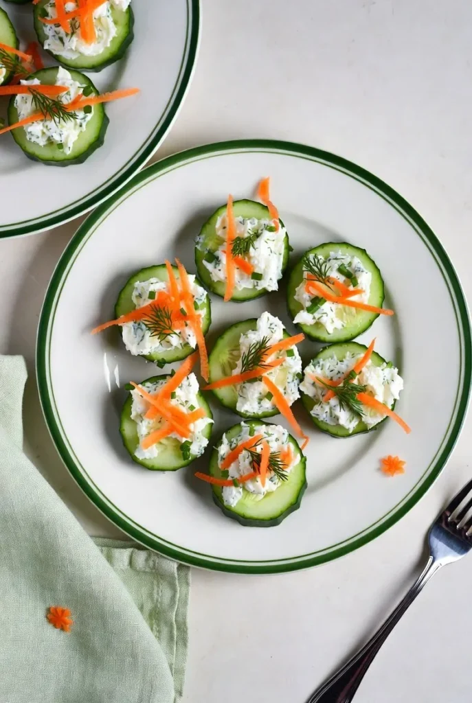Cucumber Shamrock Bites