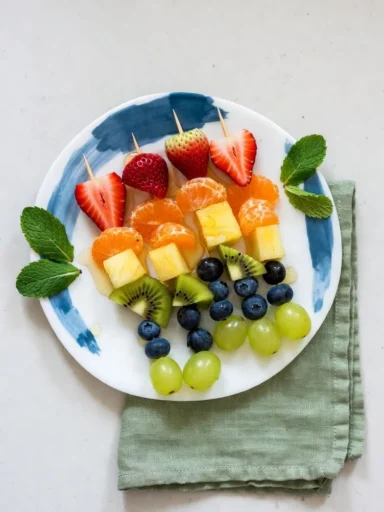 Easter Rainbow Fruit Skewers 2