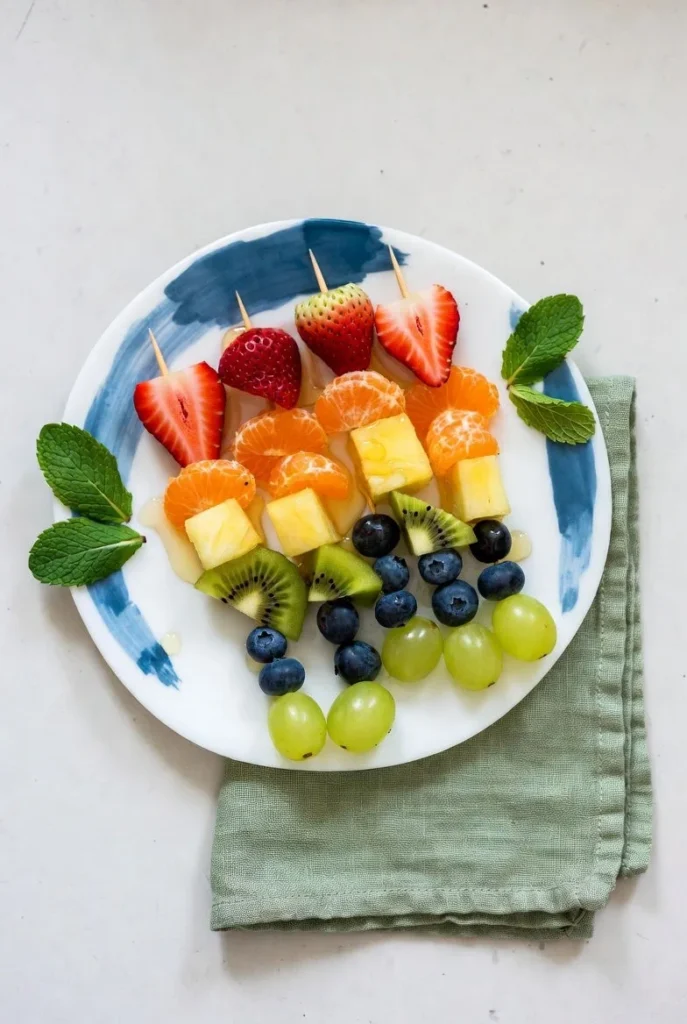 Easter Rainbow Fruit Skewers 2