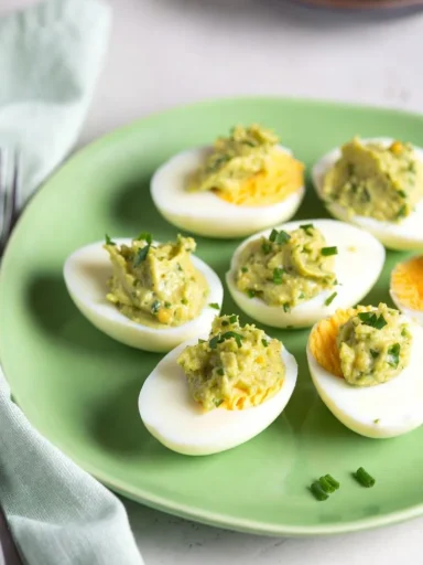 Green Deviled Eggs 1