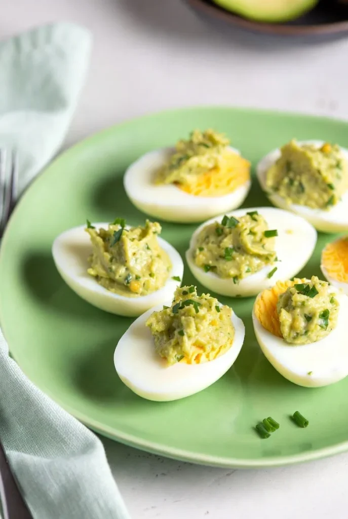 Green Deviled Eggs 1