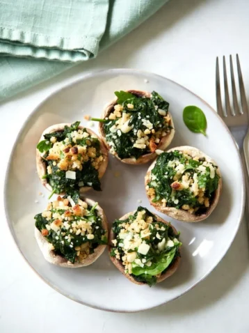 Green Stuffed Mushrooms: A Delicious and Easy Appetizer 3 Green Stuffed Mushrooms