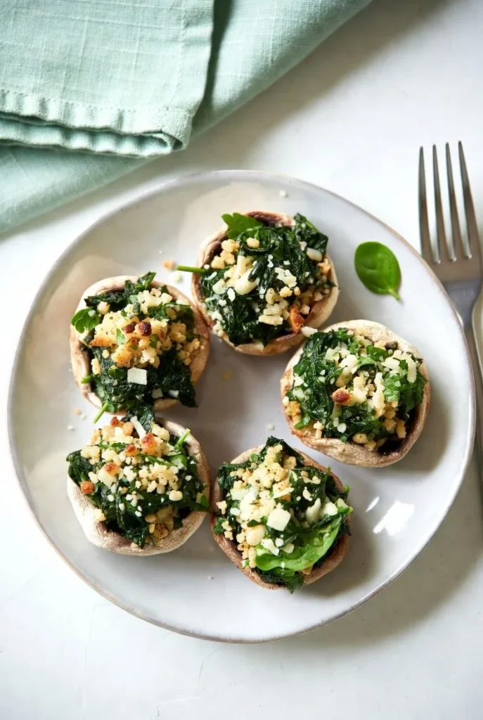 Green Stuffed Mushrooms