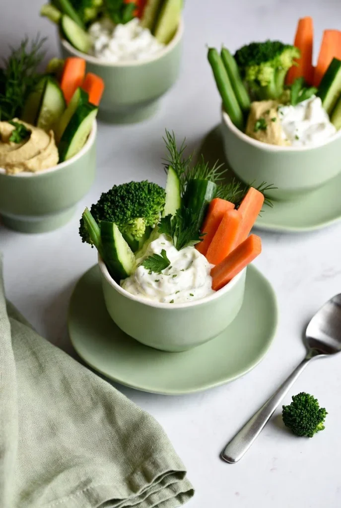 Healthy After School Snacks for Kids 6 Green Veggie Cups