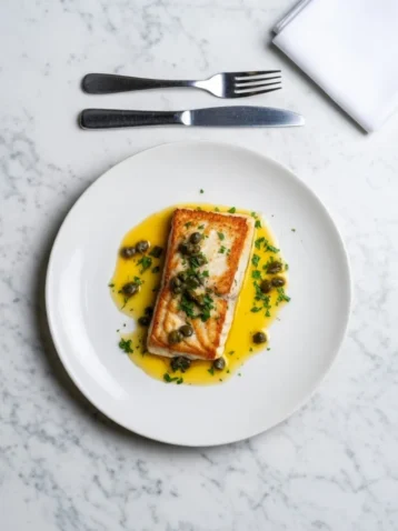 Halibut Recipes: Pan-Seared Perfection with Lemon Caper Sauce 2 Halibut with Lemon Caper Sauce