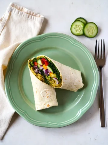 Hummus Wrap: A Delicious and Healthy Vegetarian Wrap Recipe 3 Hummus Wrap 1