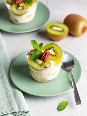 Kiwi Fruit Cups: A Refreshing and Healthy Dessert 2 Kiwi Fruit Cups