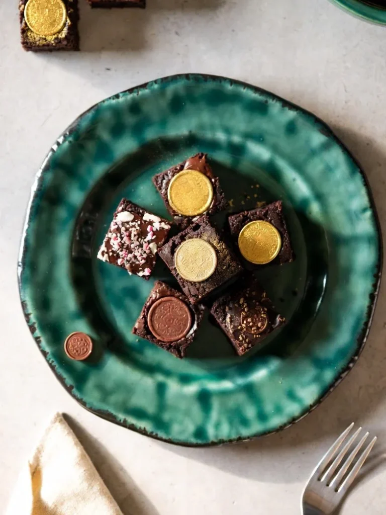 Pot of Gold Brownie Bites mini fudgy brownie bites