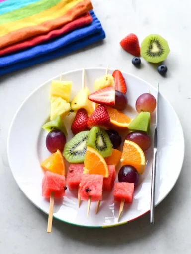 Rainbow Fruit Kabobs