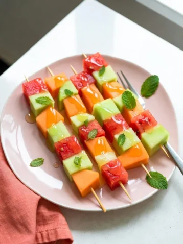 Rainbow Melon Skewers: A Refreshing and Colorful Summer Snack 7 Rainbow Melon Skewers