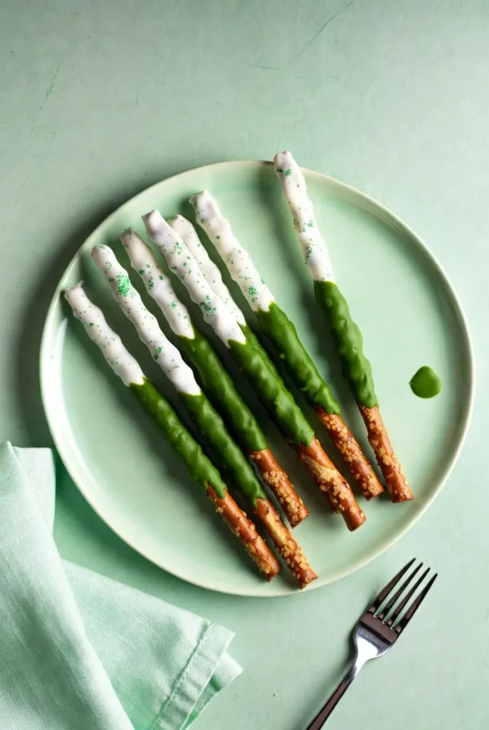 Shamrock Pretzel Rods