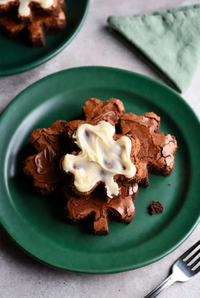 Shamrock Shaped Brownies