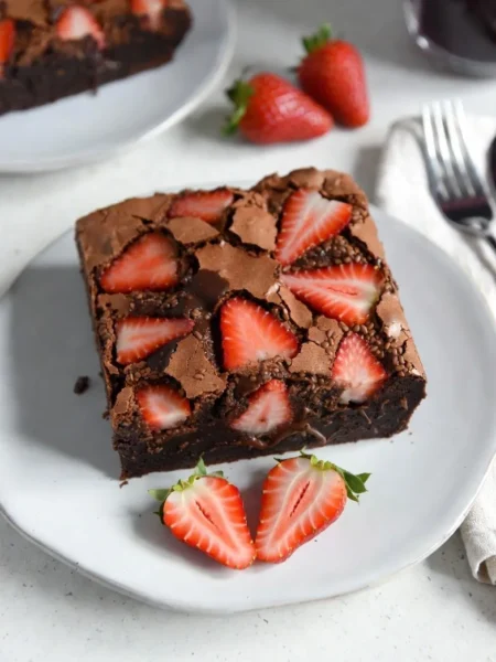 Strawberry Brownies Fudgy Chocolate Strawberry Desserts