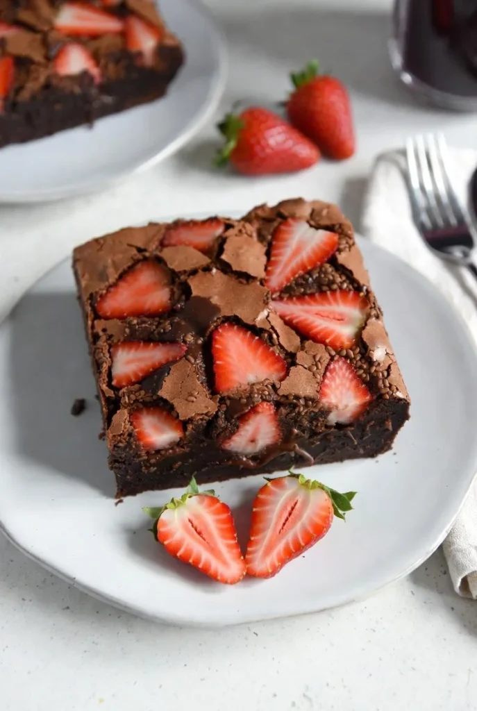 Strawberry Brownies Fudgy Chocolate Strawberry Desserts