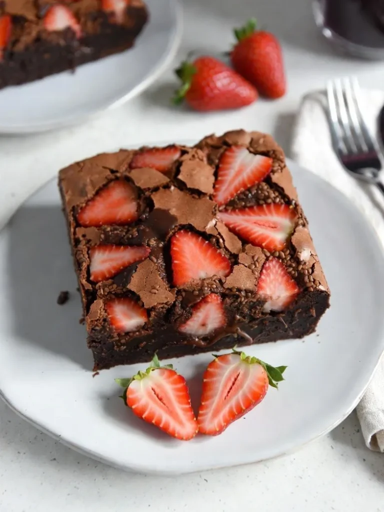 Strawberry Brownies Fudgy Chocolate Strawberry Desserts