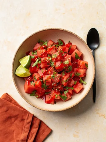 Chamoy Watermelon Salad v