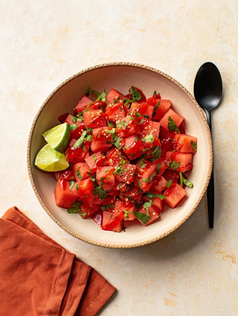 Chamoy Watermelon Salad v