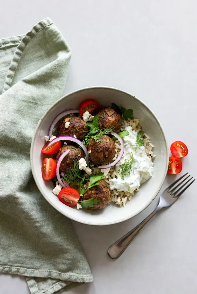 GreekMeatballBowl