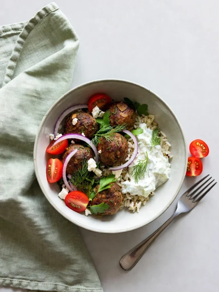 GreekMeatballBowl