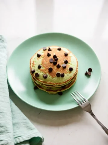 Mint Chip Pancakes: Fluffy and Refreshing St. Patrick's Day Breakfast 4 MintChipPancakes