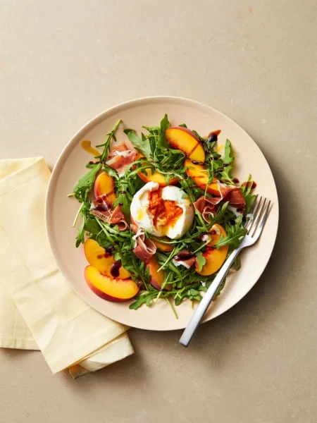 Peach Burrata Salad Cream