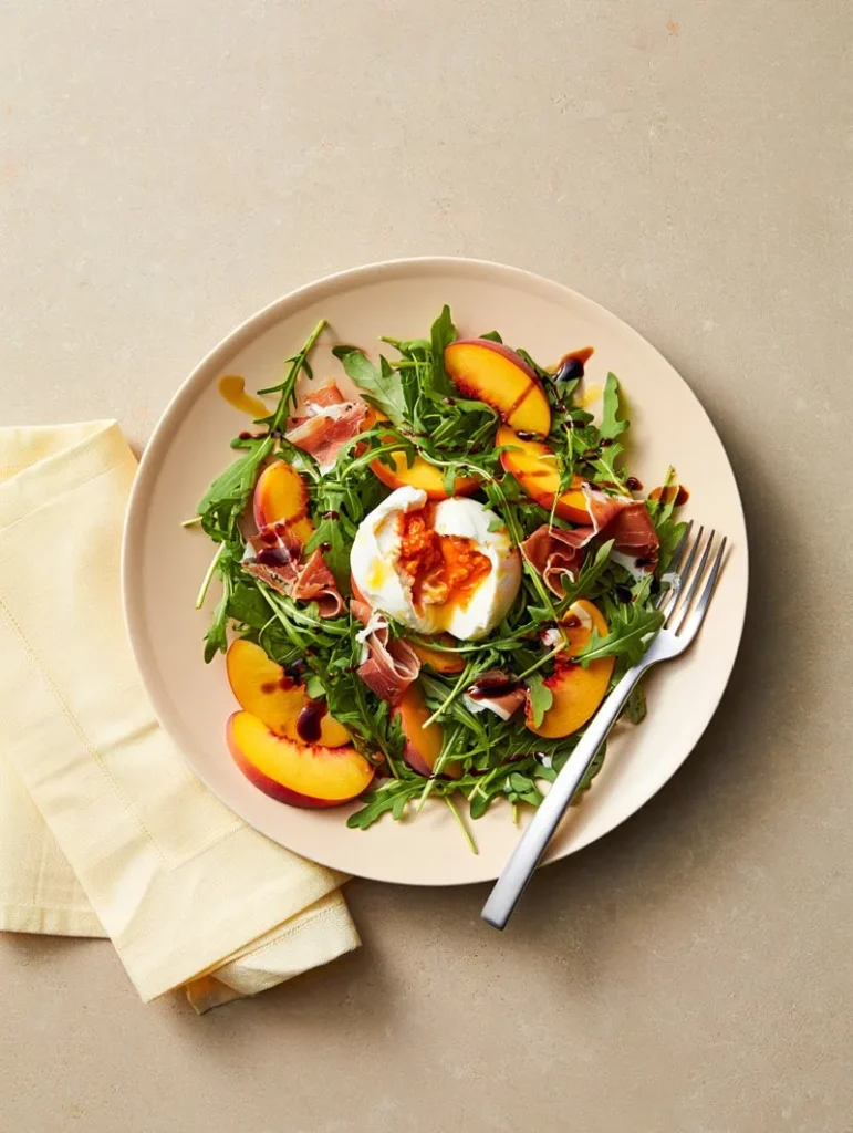Peach Burrata Salad Cream