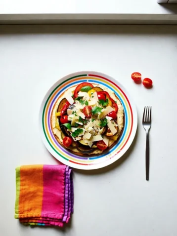 Rainbow Pizza: A Colorful and Delicious Vegetarian Flatbread Pizza 5 RainbowPizza