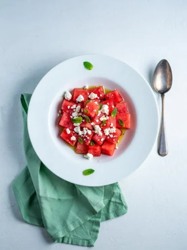 Watermelon Feta Mint Salad v