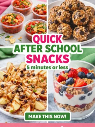 Quick After School Snacks (5 Minutes or Less) 4 Quick After School Snacks 5 Minutes or Less