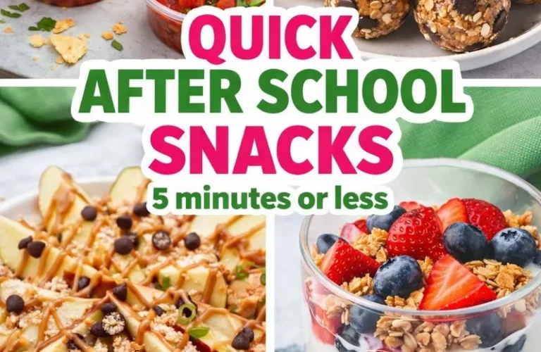 Quick After School Snacks (5 Minutes or Less) 1 Quick After School Snacks 5 Minutes or Less